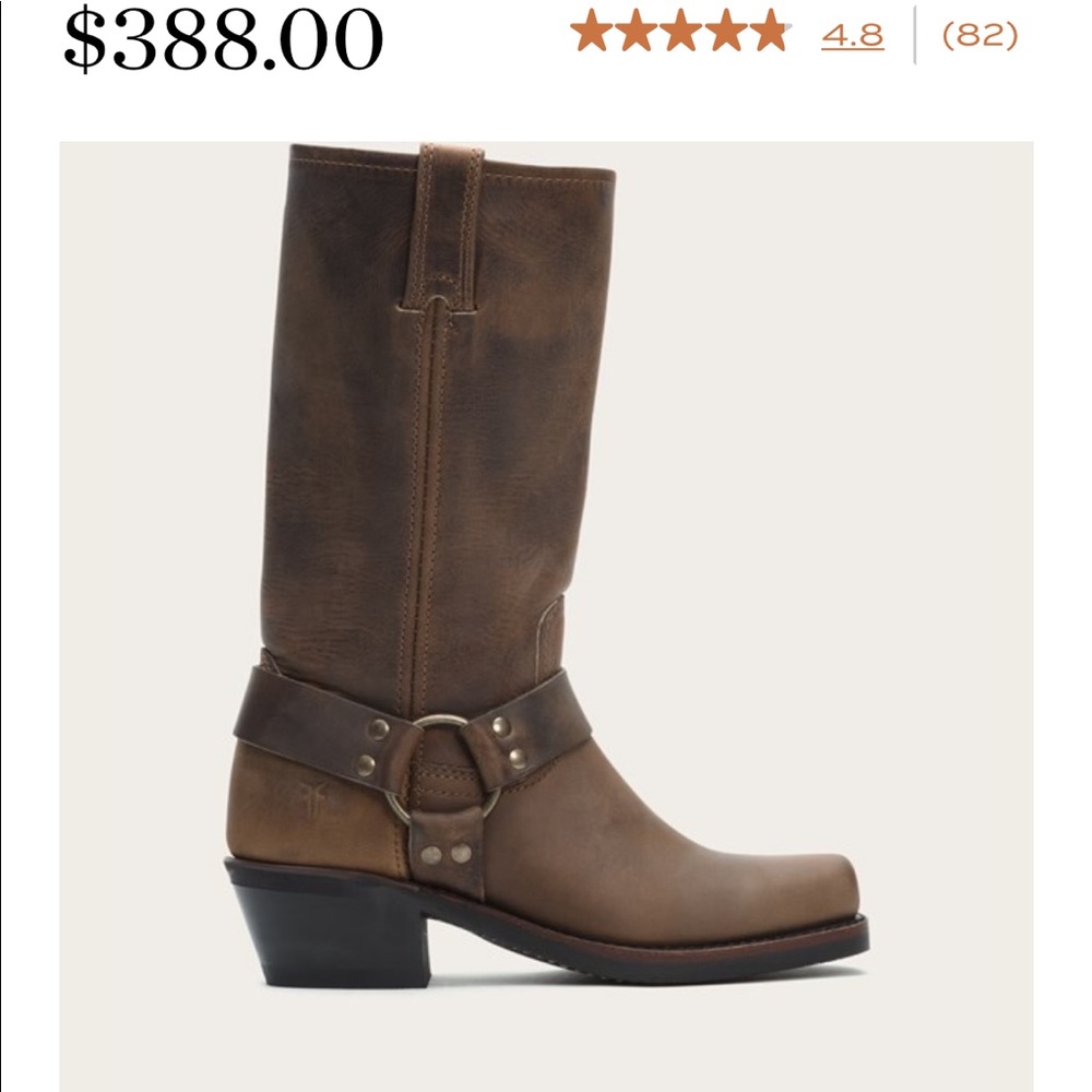 Frye Harness 12R Boot leather, Tan (7)